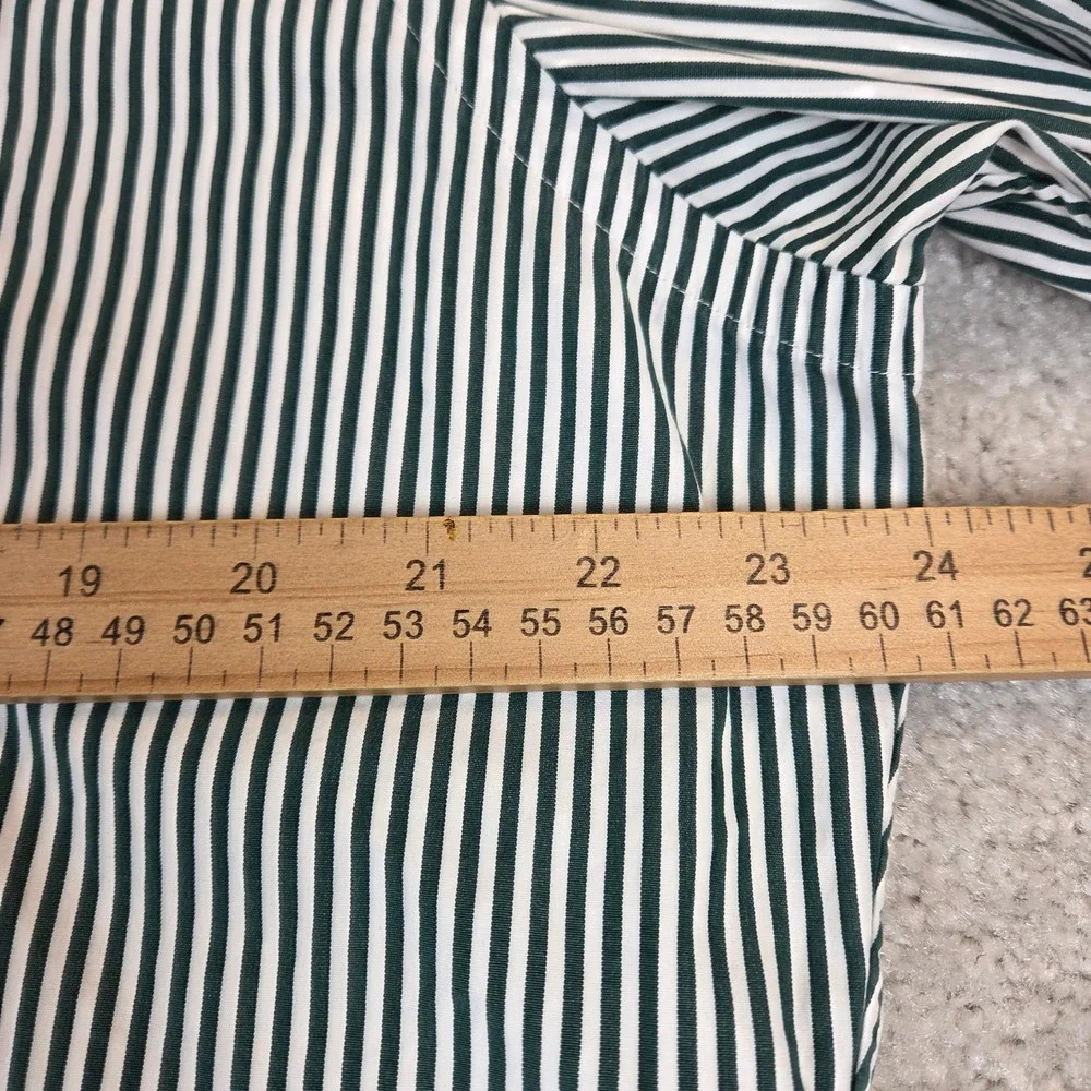 Ralph Lauren Mens Classic Fit Striped Button Down Shirt Green White Large L